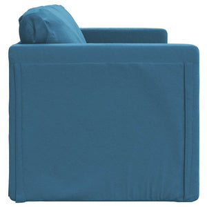 Canapé-lit 2 en 1 bleu 122x204x55 cm velours