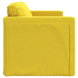 Canapé-lit 2 en 1 jaune foncé 122x204x55 cm velours