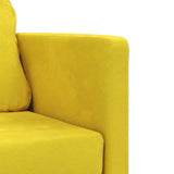 Canapé-lit 2 en 1 jaune foncé 122x204x55 cm velours