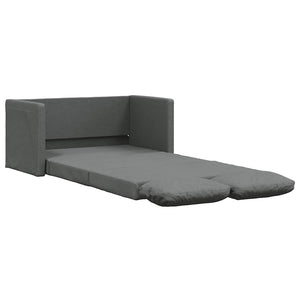 Canapé-lit 2 en 1 gris foncé 112x174x55 cm tissu