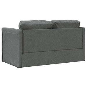 Canapé-lit 2 en 1 gris foncé 112x174x55 cm tissu