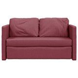 Canapé-lit 2 en 1 rouge bordeaux 112x174x55 cm tissu