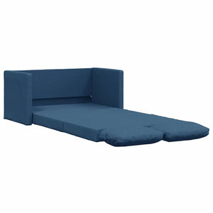 Canapé-lit 2 en 1 bleu 112x174x55 cm tissu