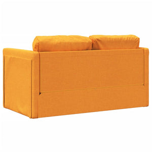 Canapé-lit 2 en 1 jaune foncé 112x174x55 cm tissu