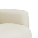 Fauteuil inclinable avec repose-pieds crème similicuir