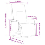 Fauteuil inclinable avec repose-pieds cappuccino similicuir