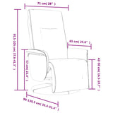 Fauteuil inclinable avec repose-pieds blanc similicuir