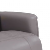 Fauteuil inclinable de massage repose-pieds gris similicuir