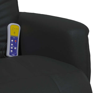 Fauteuil inclinable de massage repose-pieds noir similicuir