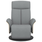 Fauteuil inclinable avec repose-pieds gris clair tissu