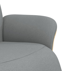 Fauteuil inclinable avec repose-pieds gris clair tissu