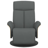 Fauteuil inclinable avec repose-pieds gris foncé tissu