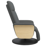 Fauteuil inclinable avec repose-pieds gris foncé tissu