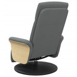 Fauteuil inclinable avec repose-pieds gris foncé tissu