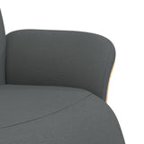 Fauteuil inclinable avec repose-pieds gris foncé tissu