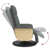 Fauteuil inclinable avec repose-pieds gris foncé tissu