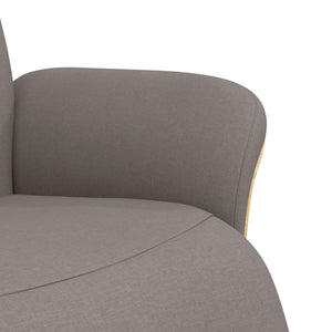 Fauteuil inclinable avec repose-pieds taupe tissu