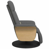 Fauteuil inclinable de massage et repose-pieds gris foncé tissu