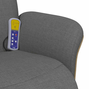 Fauteuil inclinable de massage et repose-pieds gris foncé tissu