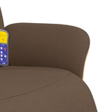 Fauteuil inclinable de massage avec repose-pieds marron tissu