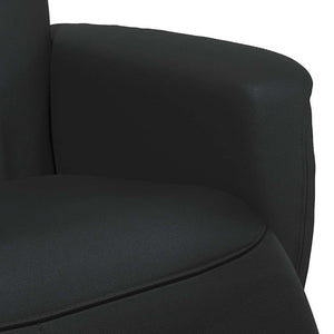 Fauteuil inclinable avec repose-pieds noir similicuir