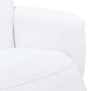 Fauteuil inclinable avec repose-pieds blanc similicuir