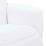 Fauteuil inclinable avec repose-pieds blanc similicuir