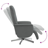 Fauteuil inclinable avec repose-pieds gris foncé tissu