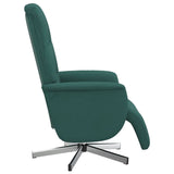 Fauteuil inclinable avec repose-pieds vert foncé tissu