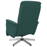 Fauteuil inclinable avec repose-pieds vert foncé tissu