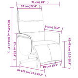 Fauteuil inclinable avec repose-pieds vert foncé tissu