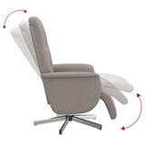Fauteuil inclinable avec repose-pieds taupe tissu
