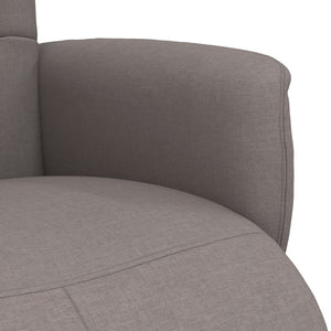 Fauteuil inclinable avec repose-pieds taupe tissu