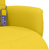 Fauteuil inclinable de massage repose-pieds jaune clair tissu