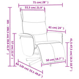Fauteuil inclinable avec repose-pieds gris similicuir