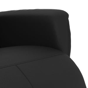Fauteuil inclinable avec repose-pieds noir similicuir
