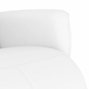 Fauteuil inclinable avec repose-pieds blanc similicuir