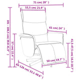 Fauteuil inclinable avec repose-pieds blanc similicuir