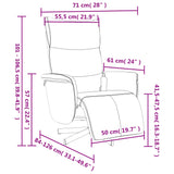 Fauteuil inclinable de massage repose-pieds blanc similicuir