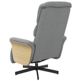 Fauteuil inclinable avec repose-pieds gris clair tissu