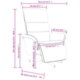 Fauteuil inclinable avec repose-pieds bleu tissu