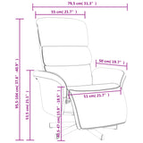 Fauteuil inclinable avec repose-pieds jaune clair tissu