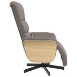 Fauteuil inclinable de massage avec repose-pieds taupe tissu