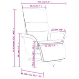 Fauteuil inclinable de massage avec repose-pieds crème tissu