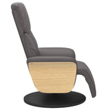 Fauteuil inclinable avec repose-pieds gris similicuir