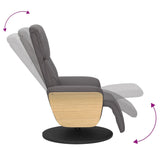 Fauteuil inclinable avec repose-pieds gris similicuir