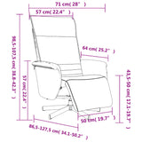 Fauteuil inclinable avec repose-pieds crème similicuir