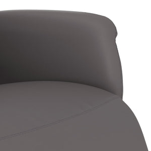 Fauteuil inclinable avec repose-pieds gris similicuir