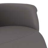 Fauteuil inclinable avec repose-pieds gris similicuir