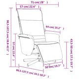 Fauteuil inclinable avec repose-pieds cappuccino similicuir
